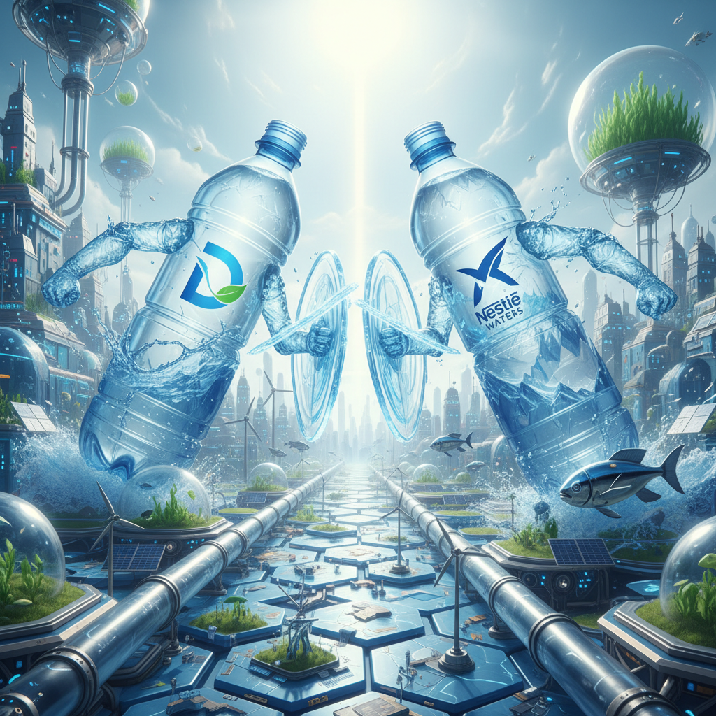 La Guerre de l'Eau: Danone et Nestlé Waters, un duel sans fin